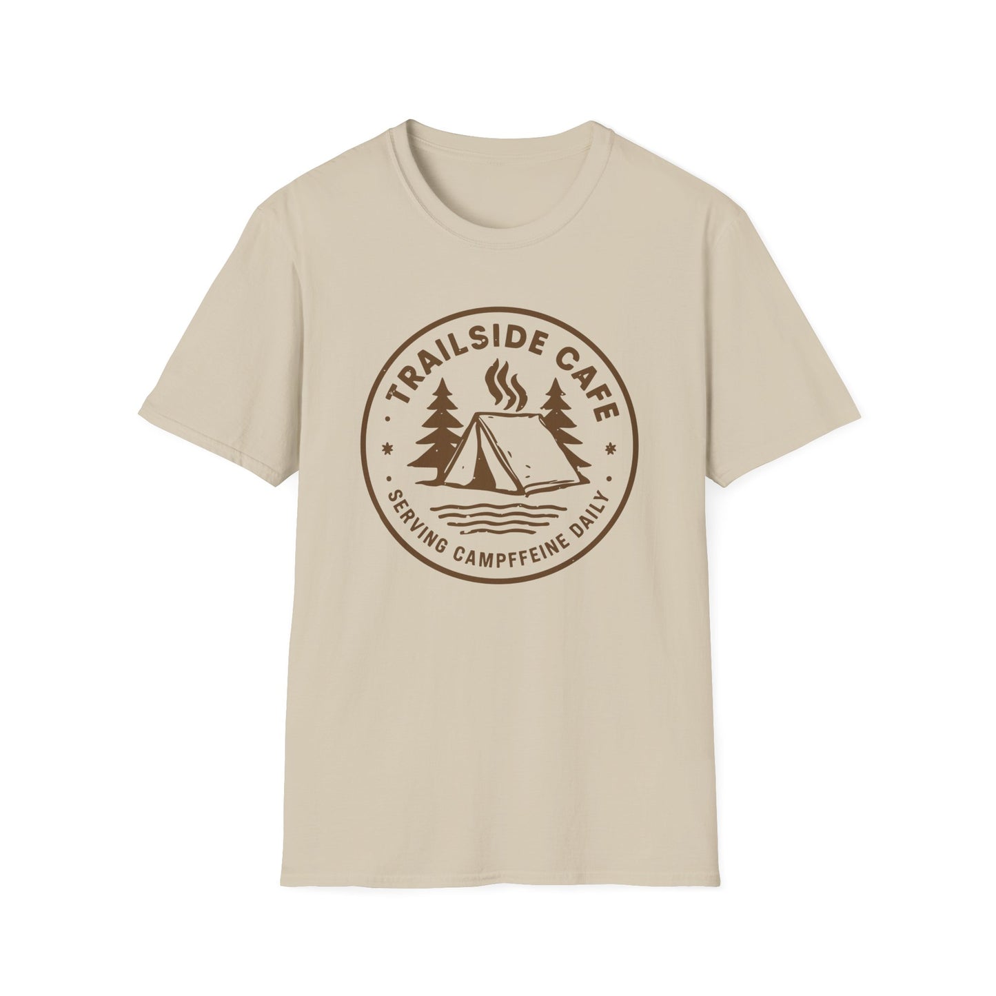 'Trailside Café – Serving Campffeine Daily' T-Shirt