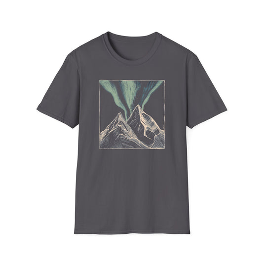 Mountain Aurora Borealis Camping T-Shirt