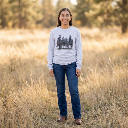 Forest Trees Long Sleeve Shirt - Unisex Nature Tee