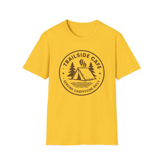 'Trailside Café – Serving Campffeine Daily' T-Shirt