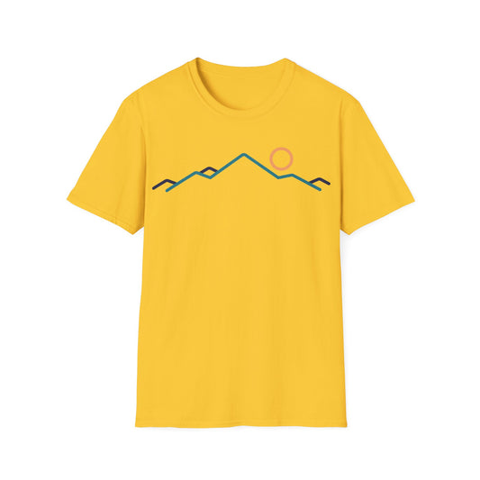 Minimalist Mountain Line Art T-Shirt