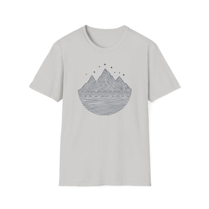 Minimalist Mountain Line Art T-Shirt