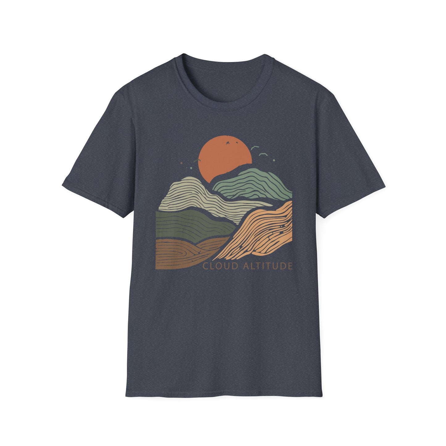 Cloud Altitude – Minimal Abstract Mountain T-Shirt