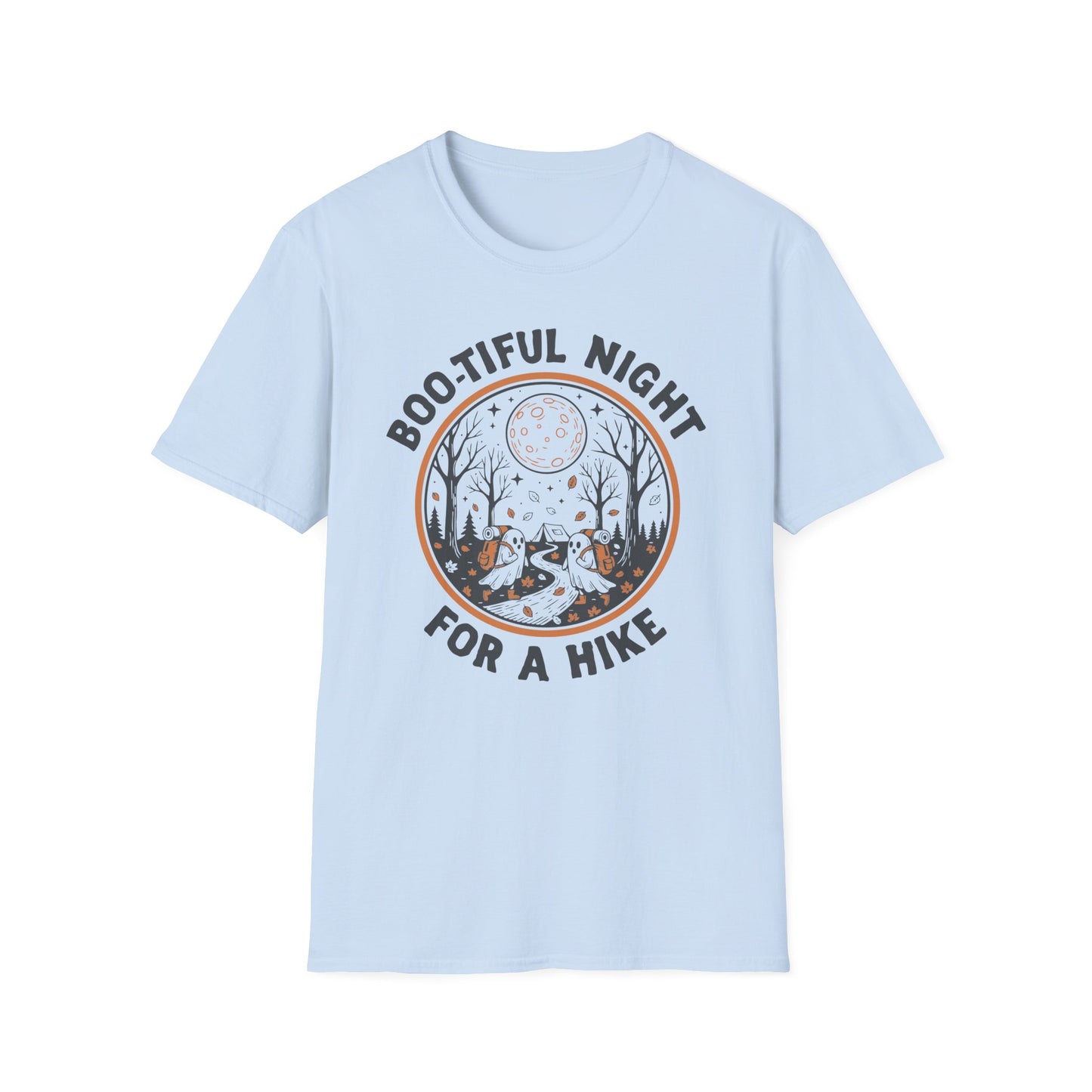 'Boo-tiful Night for a Hike' – Halloween Camping T-Shirt