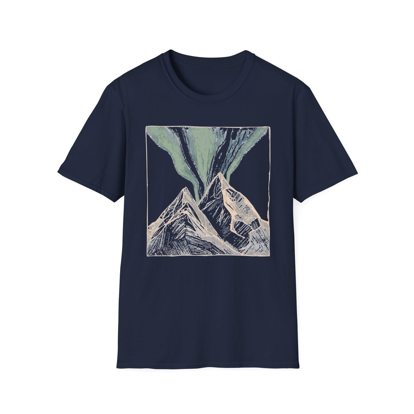 Mountain Aurora Borealis Camping T-Shirt