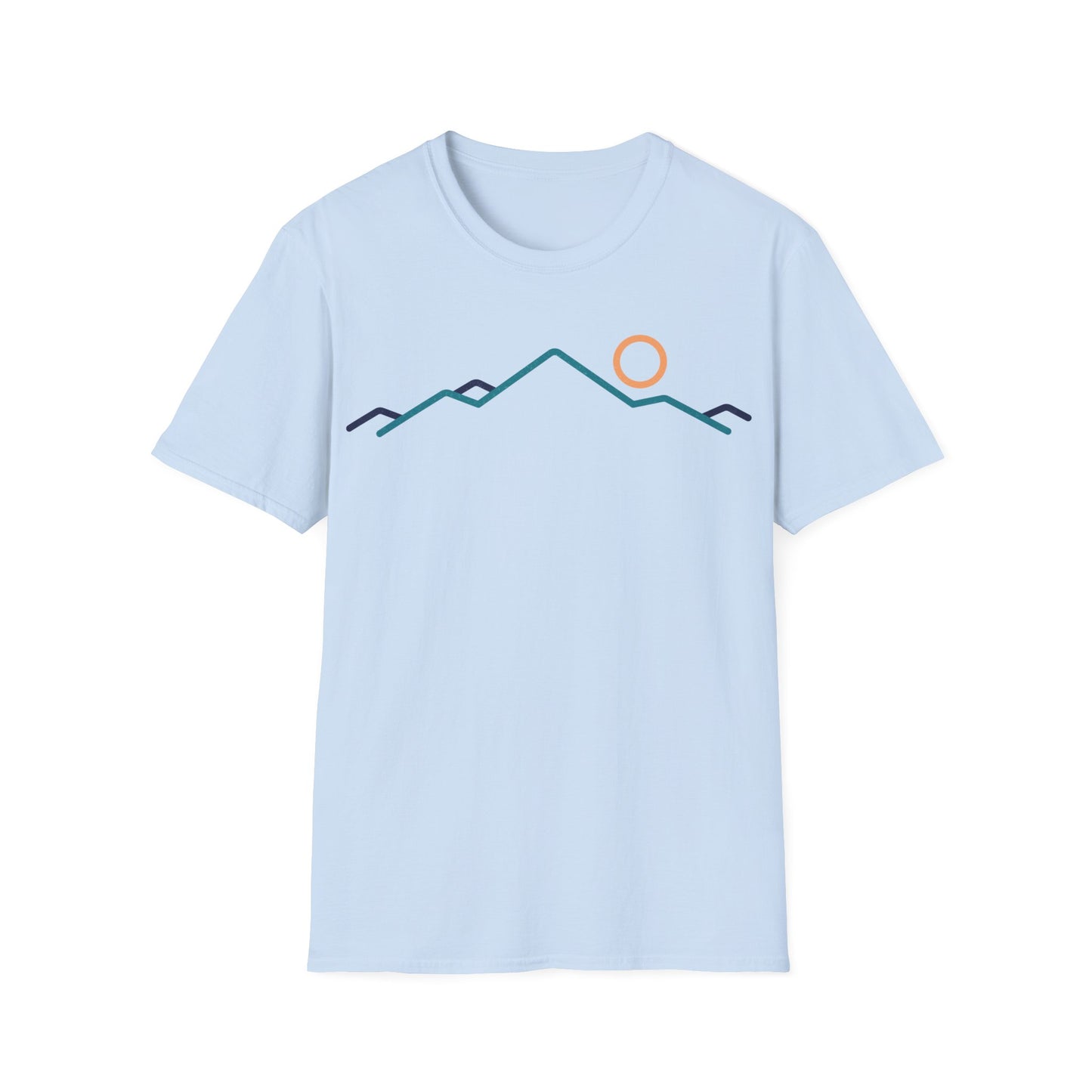 Minimalist Mountain Line Art T-Shirt