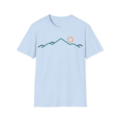 Minimalist Mountain Line Art T-Shirt