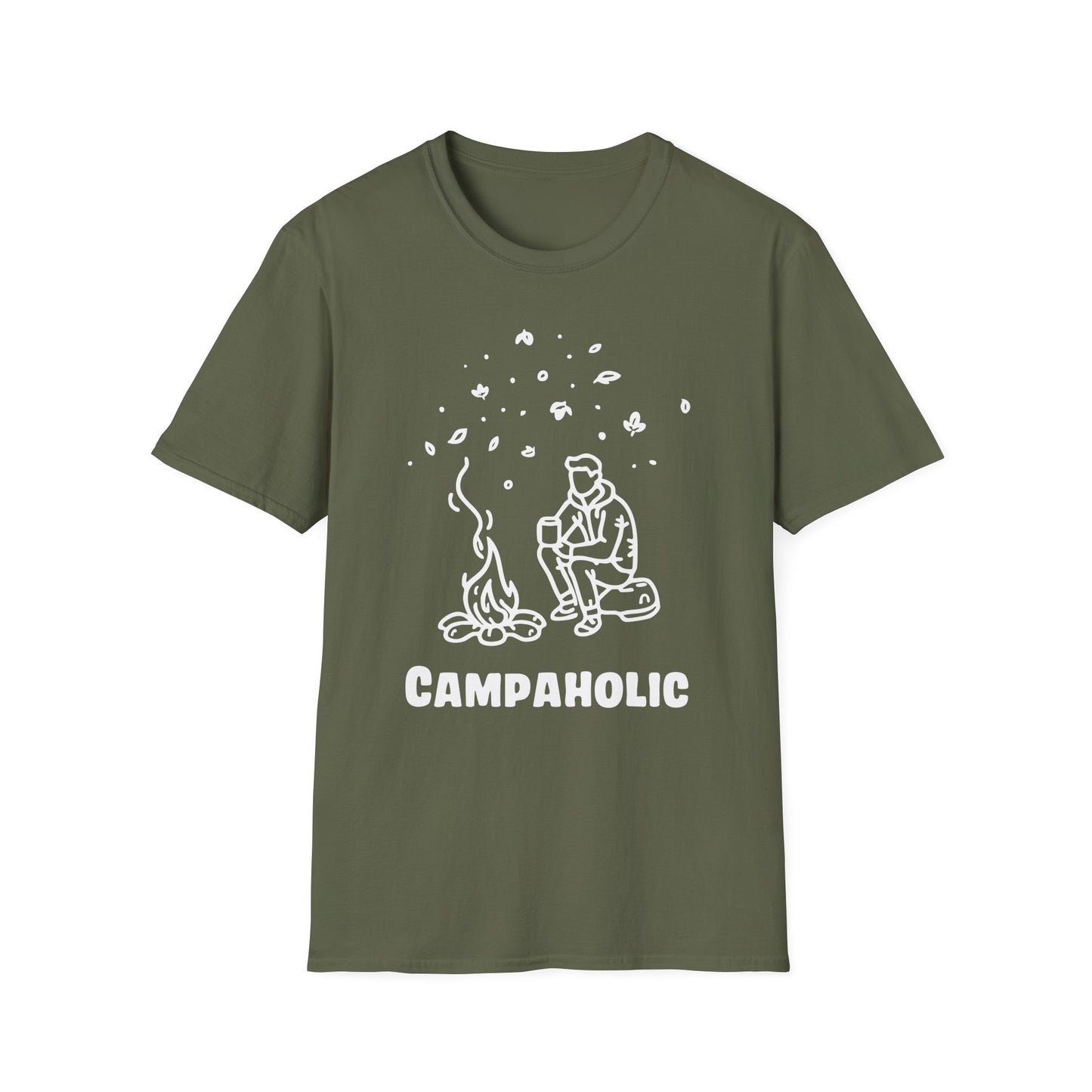 Campaholic – Funny Camping & Coffee Lover T-Shirt