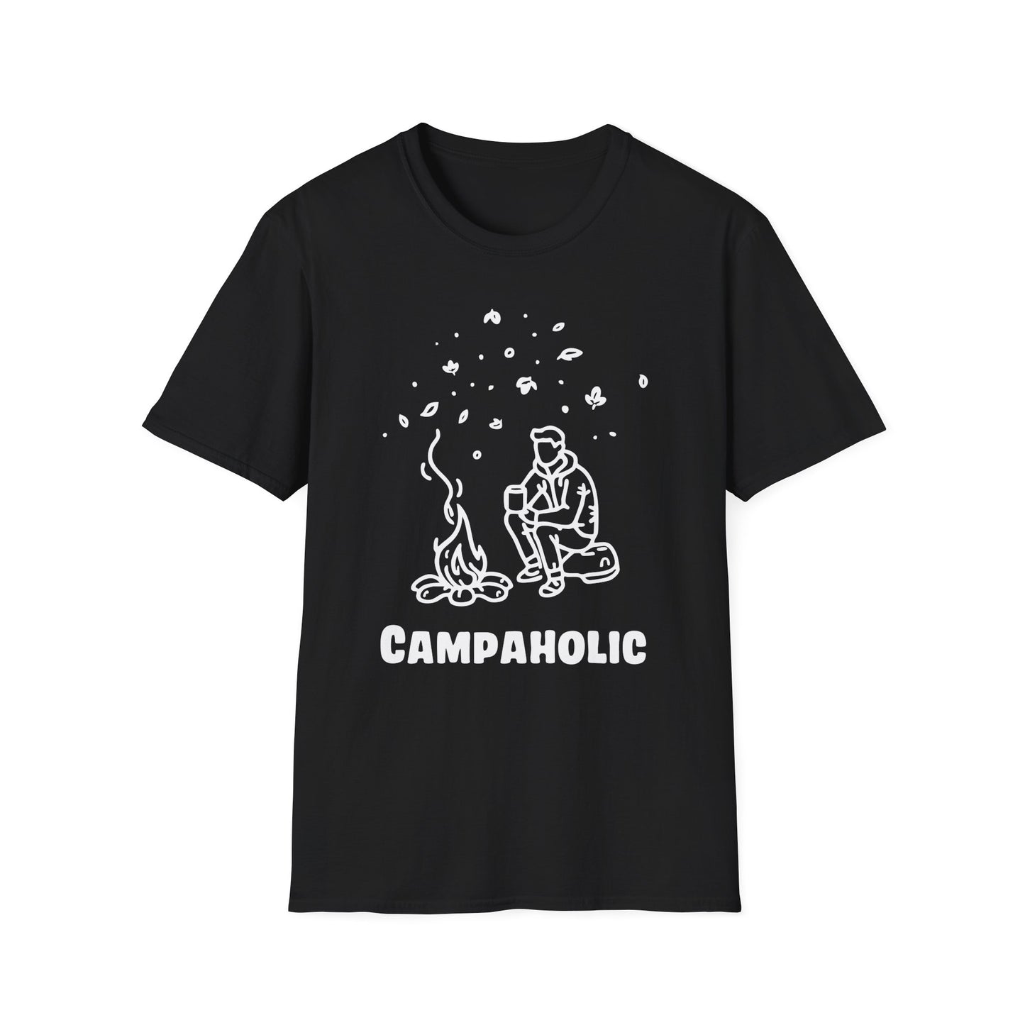 Campaholic – Funny Camping & Coffee Lover T-Shirt
