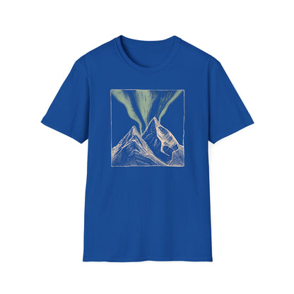 Mountain Aurora Borealis Camping T-Shirt