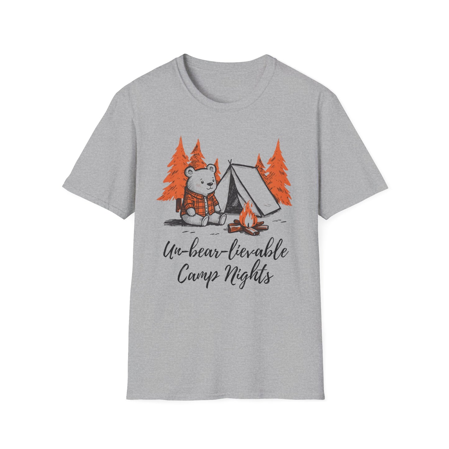 'Un-bear-lievable Camp Nights' Camping T-Shirt