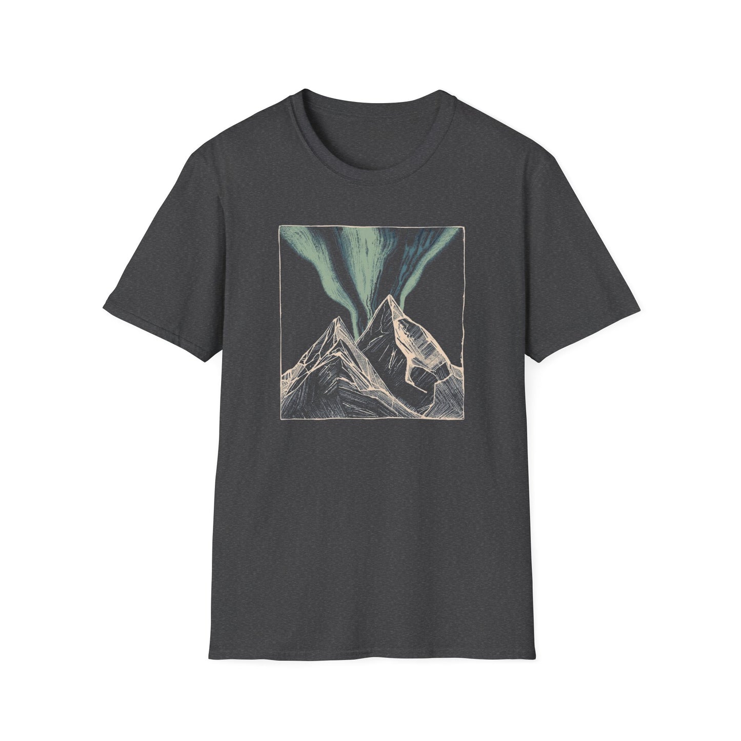 Mountain Aurora Borealis Camping T-Shirt