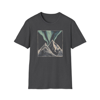 Mountain Aurora Borealis Camping T-Shirt