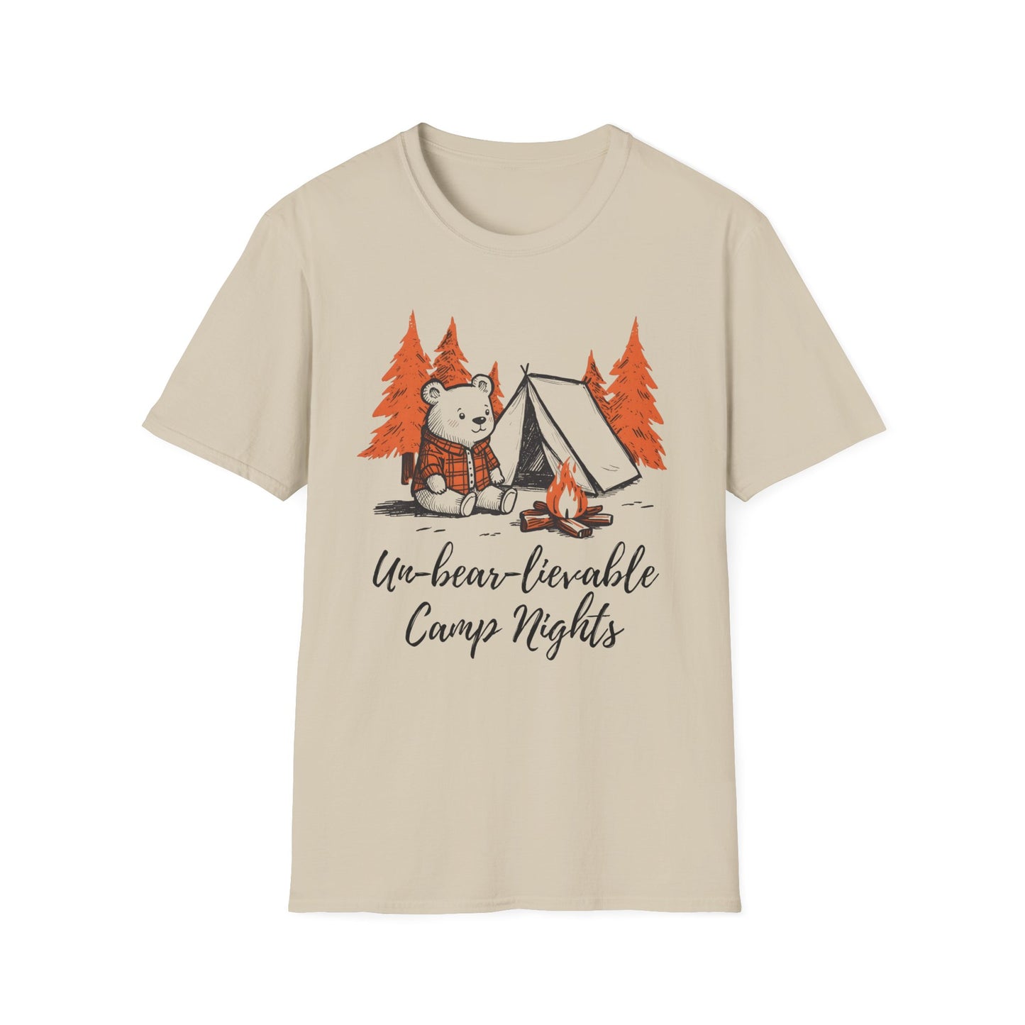 'Un-bear-lievable Camp Nights' Camping T-Shirt