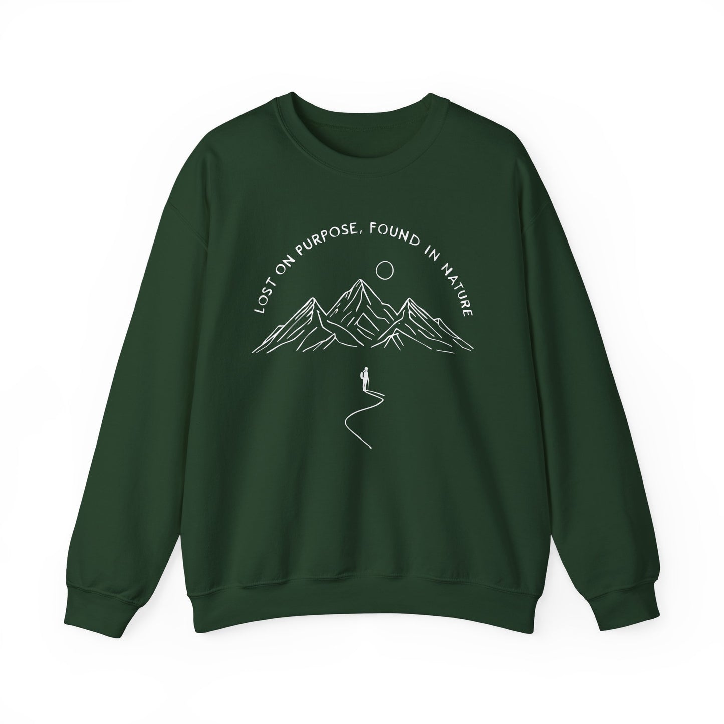Lost on Purpose Crewneck – Unisex Mountain Sweatshirt