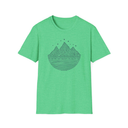 Minimalist Mountain Line Art T-Shirt