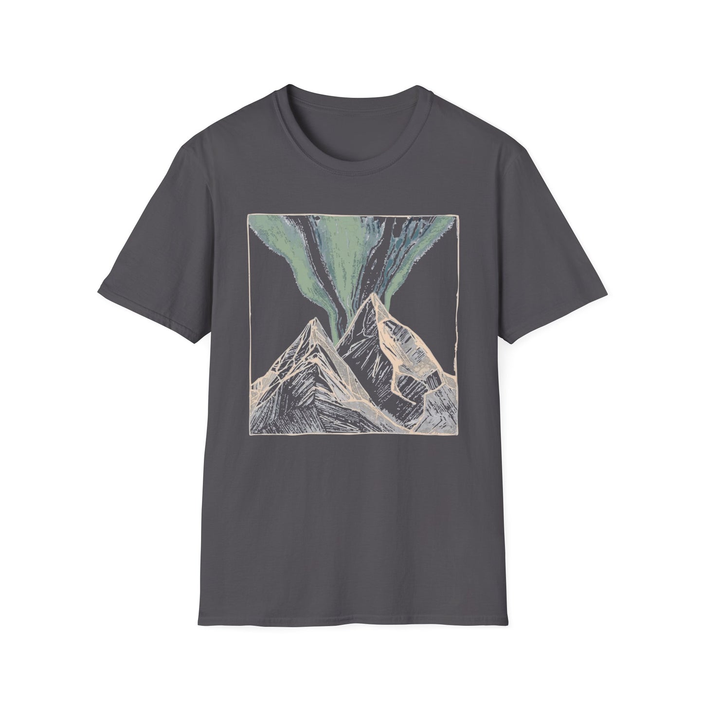 Mountain Aurora Borealis Camping T-Shirt