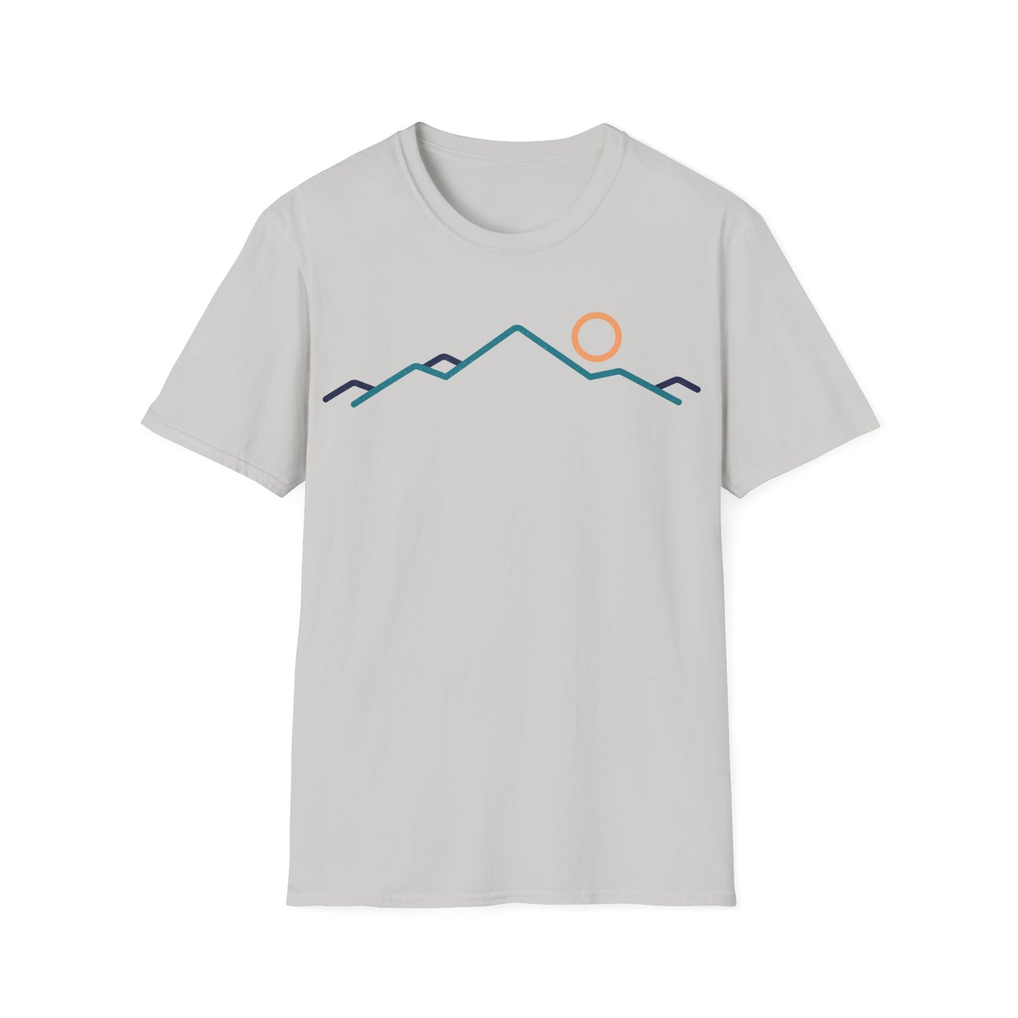 Minimalist Mountain Line Art T-Shirt