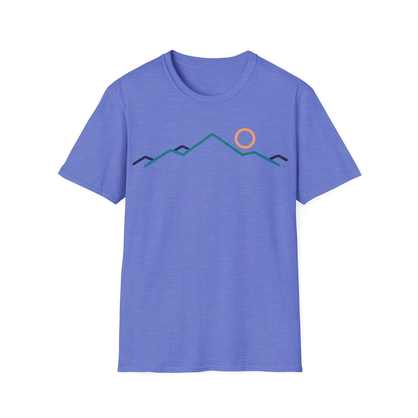 Minimalist Mountain Line Art T-Shirt