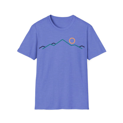 Minimalist Mountain Line Art T-Shirt