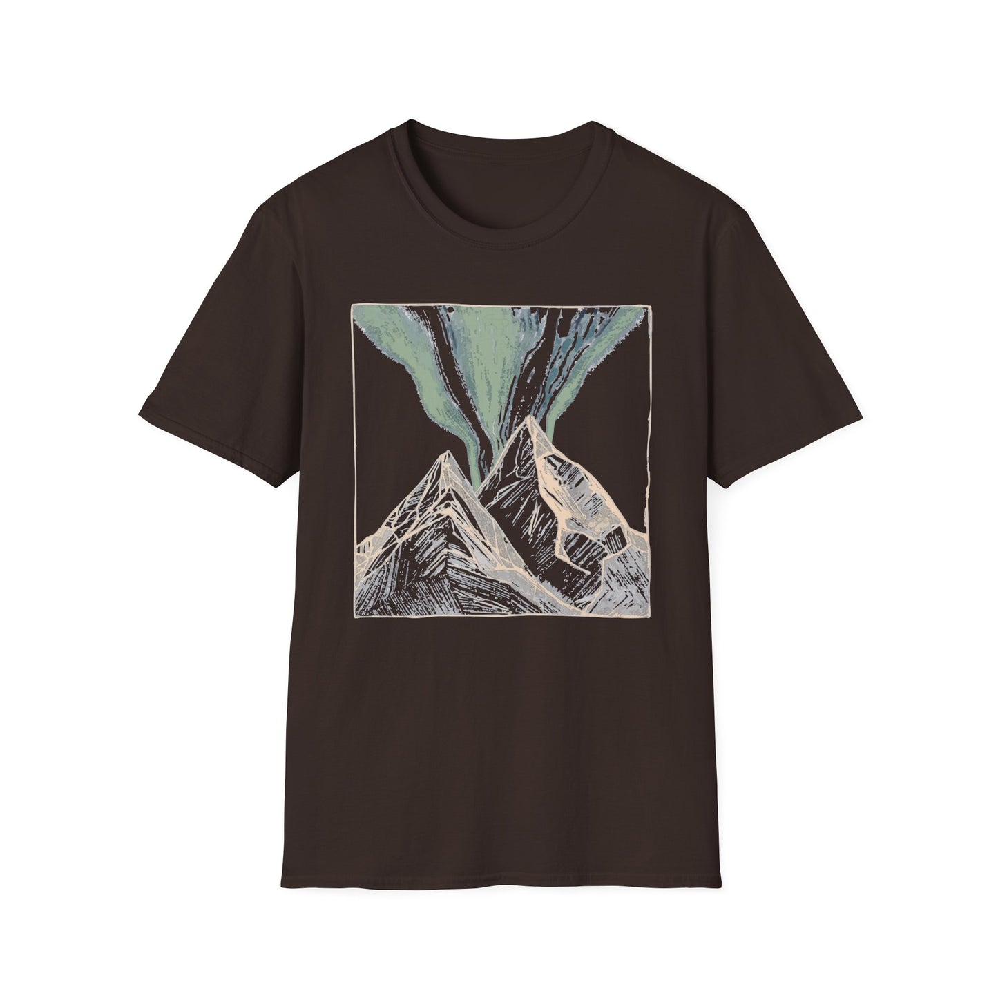 Mountain Aurora Borealis Camping T-Shirt