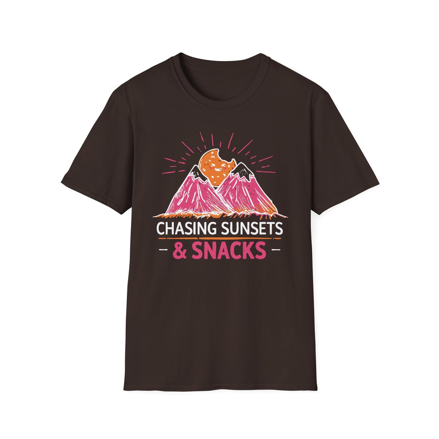 'Chasing Sunsets and Snacks' T-Shirt