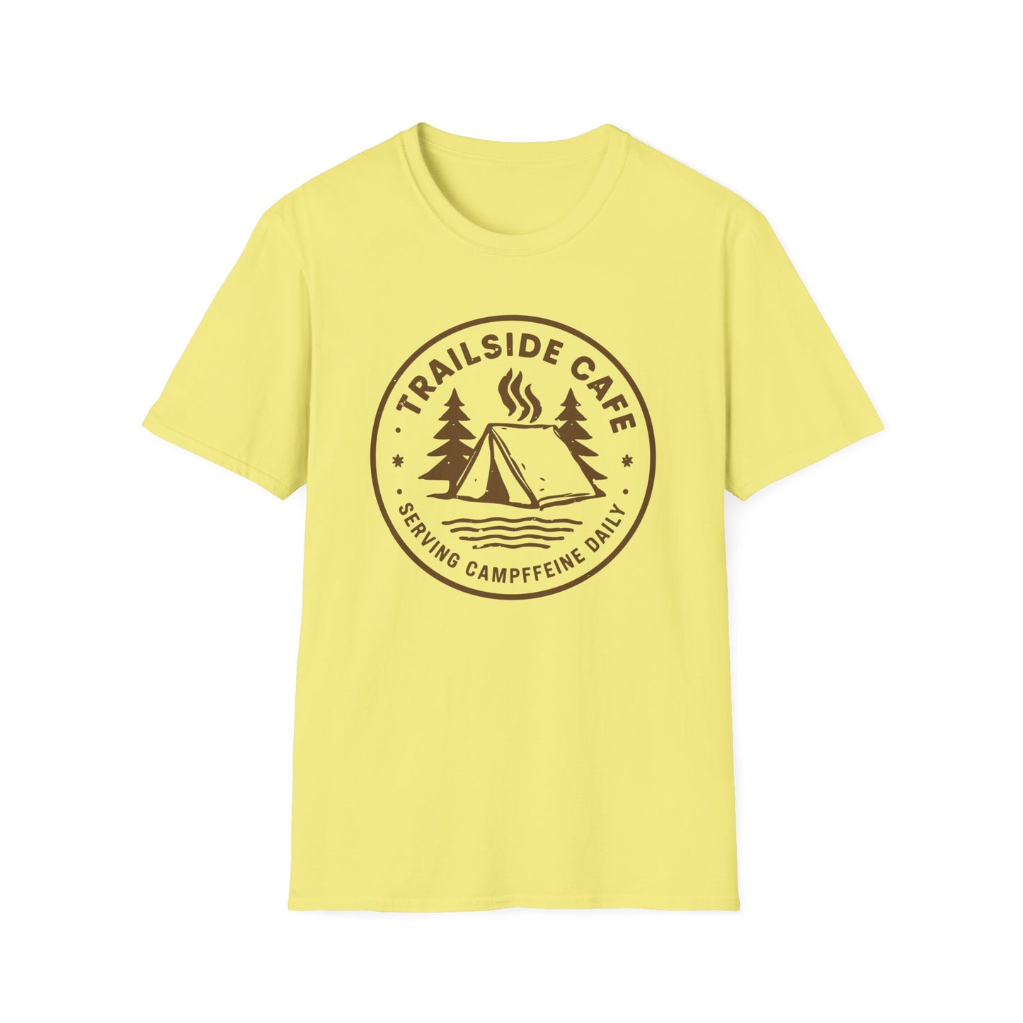 'Trailside Café – Serving Campffeine Daily' T-Shirt