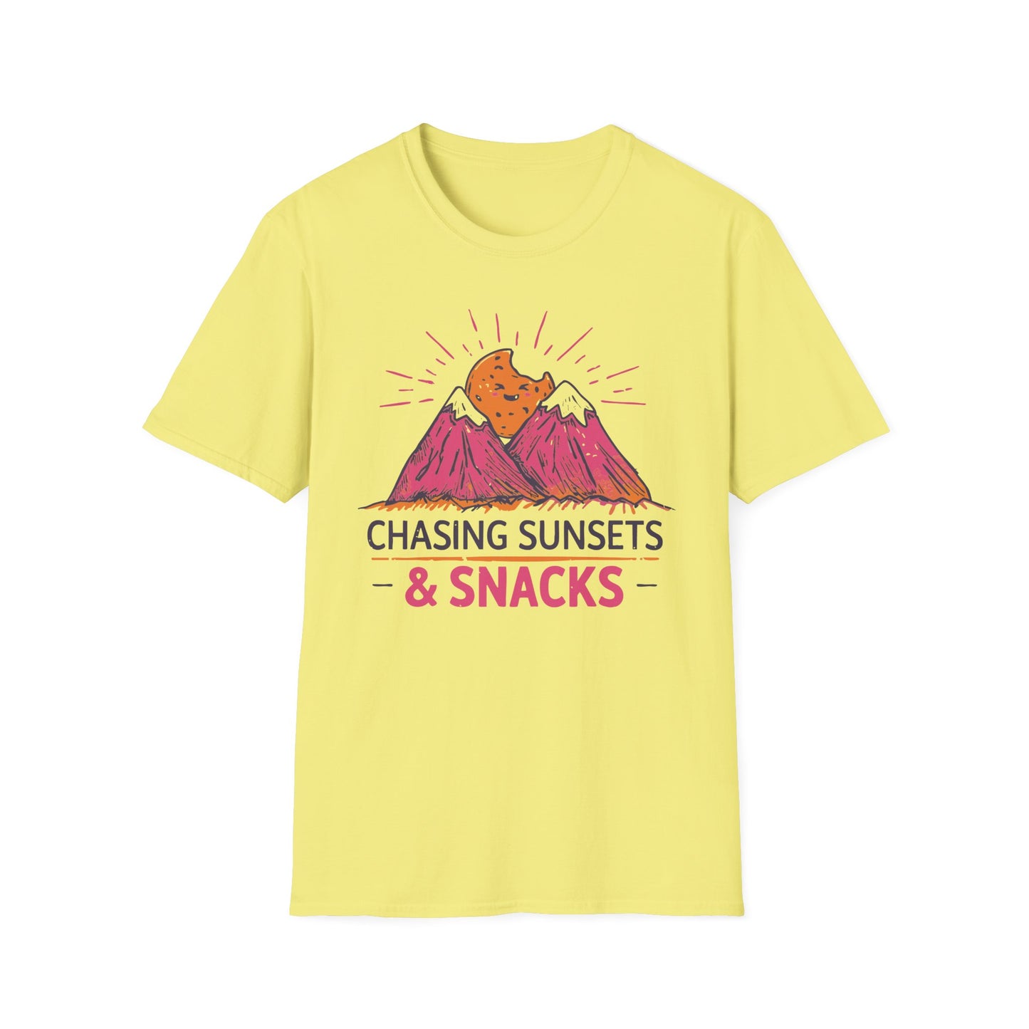 'Chasing Sunsets and Snacks' T-Shirt