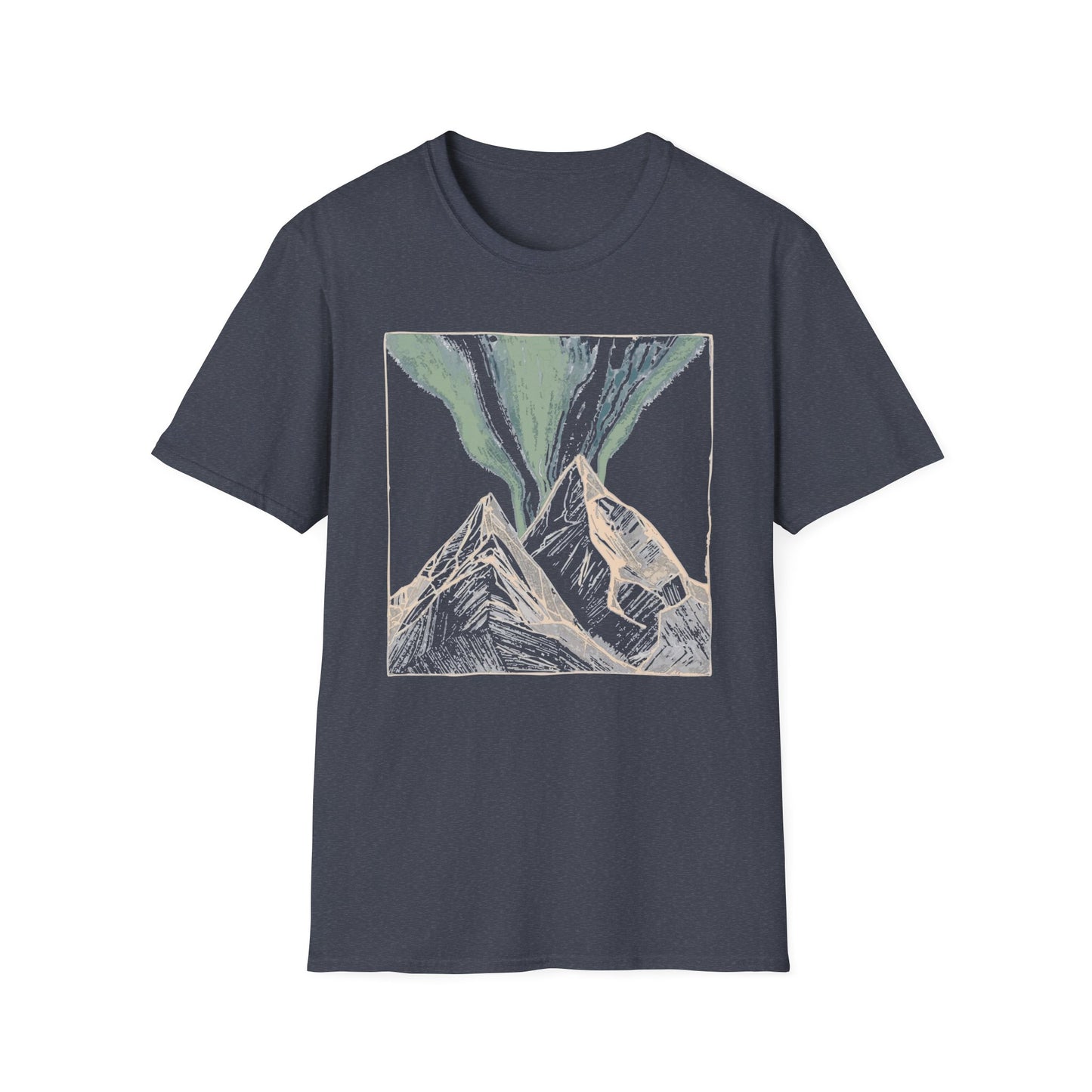 Mountain Aurora Borealis Camping T-Shirt