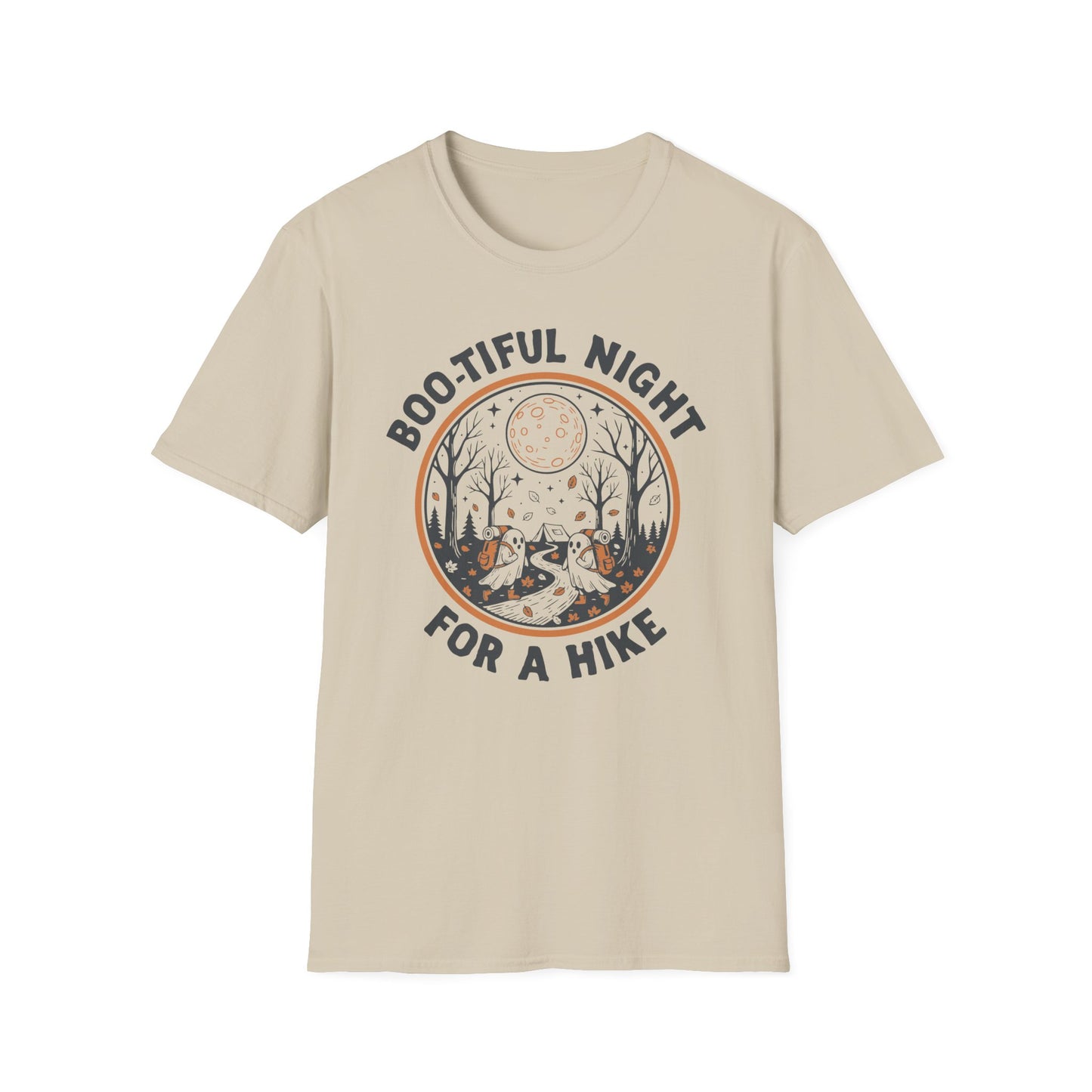'Boo-tiful Night for a Hike' – Halloween Camping T-Shirt