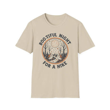 'Boo-tiful Night for a Hike' – Halloween Camping T-Shirt