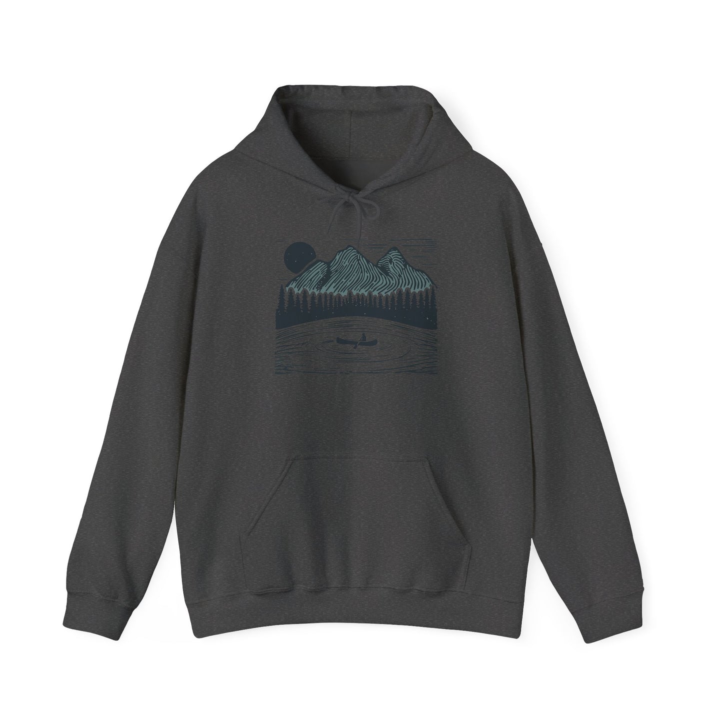 Mountain Lake Hoodie – Unisex Canoe Camping Sweatshirt