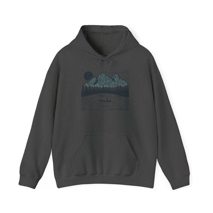 Mountain Lake Hoodie – Unisex Canoe Camping Sweatshirt