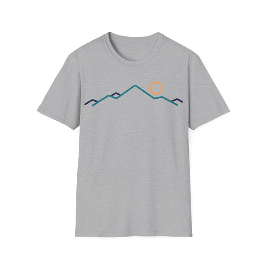 Minimalist Mountain Line Art T-Shirt