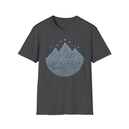 Minimalist Mountain Line Art T-Shirt