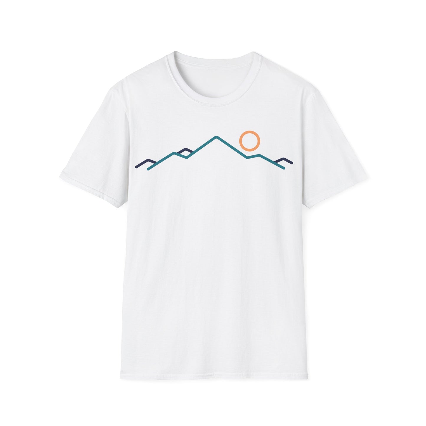Minimalist Mountain Line Art T-Shirt