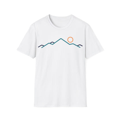 Minimalist Mountain Line Art T-Shirt
