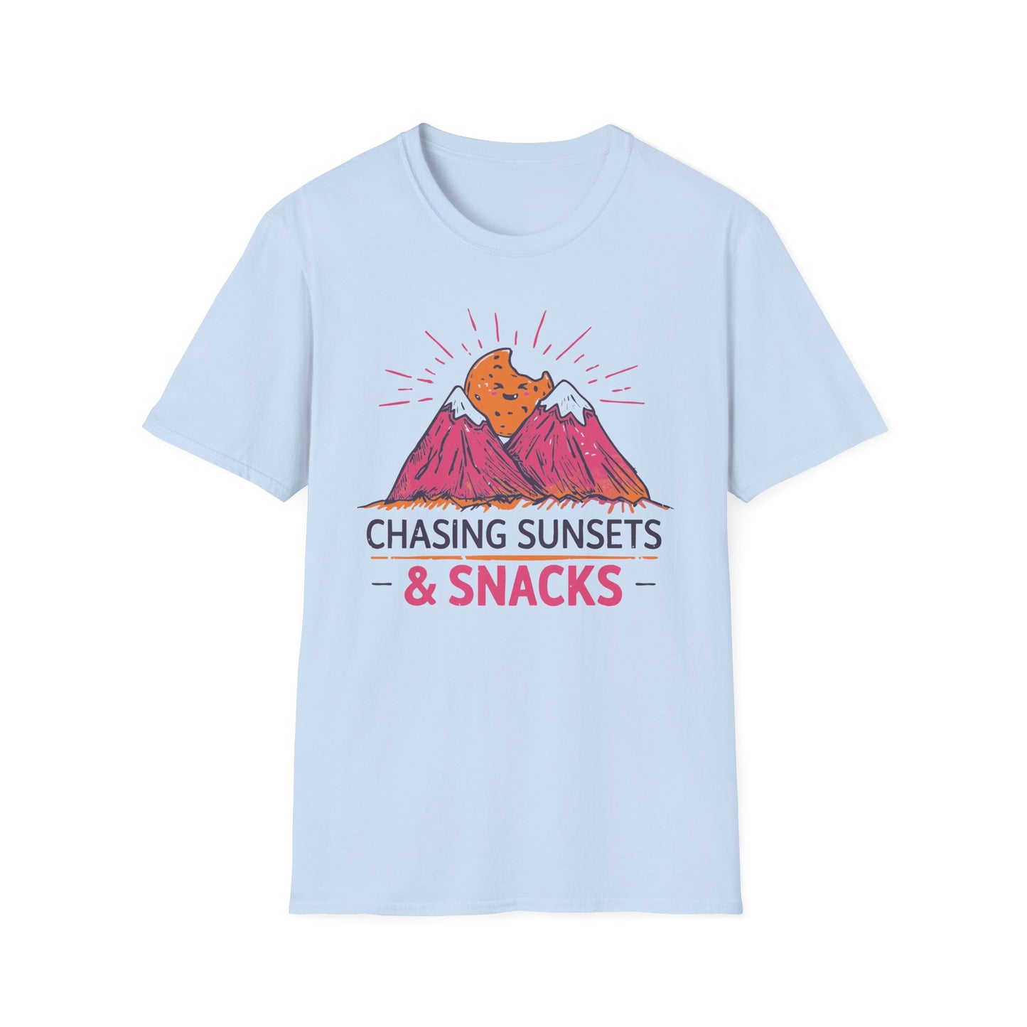'Chasing Sunsets and Snacks' T-Shirt