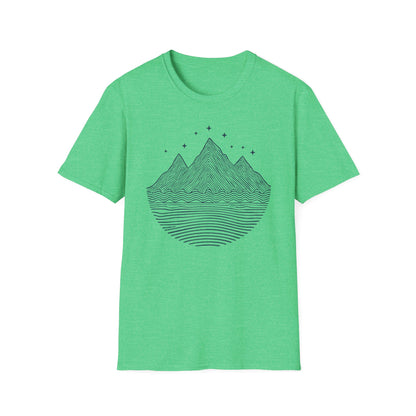 Minimalist Mountain Line Art T-Shirt