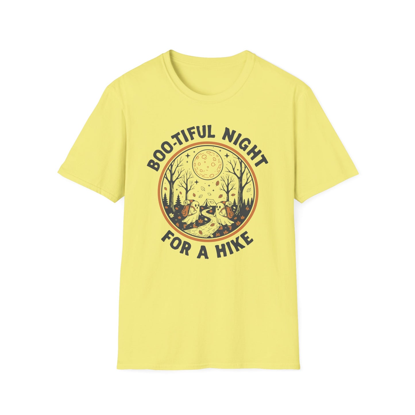 'Boo-tiful Night for a Hike' – Halloween Camping T-Shirt