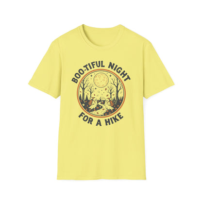 'Boo-tiful Night for a Hike' – Halloween Camping T-Shirt