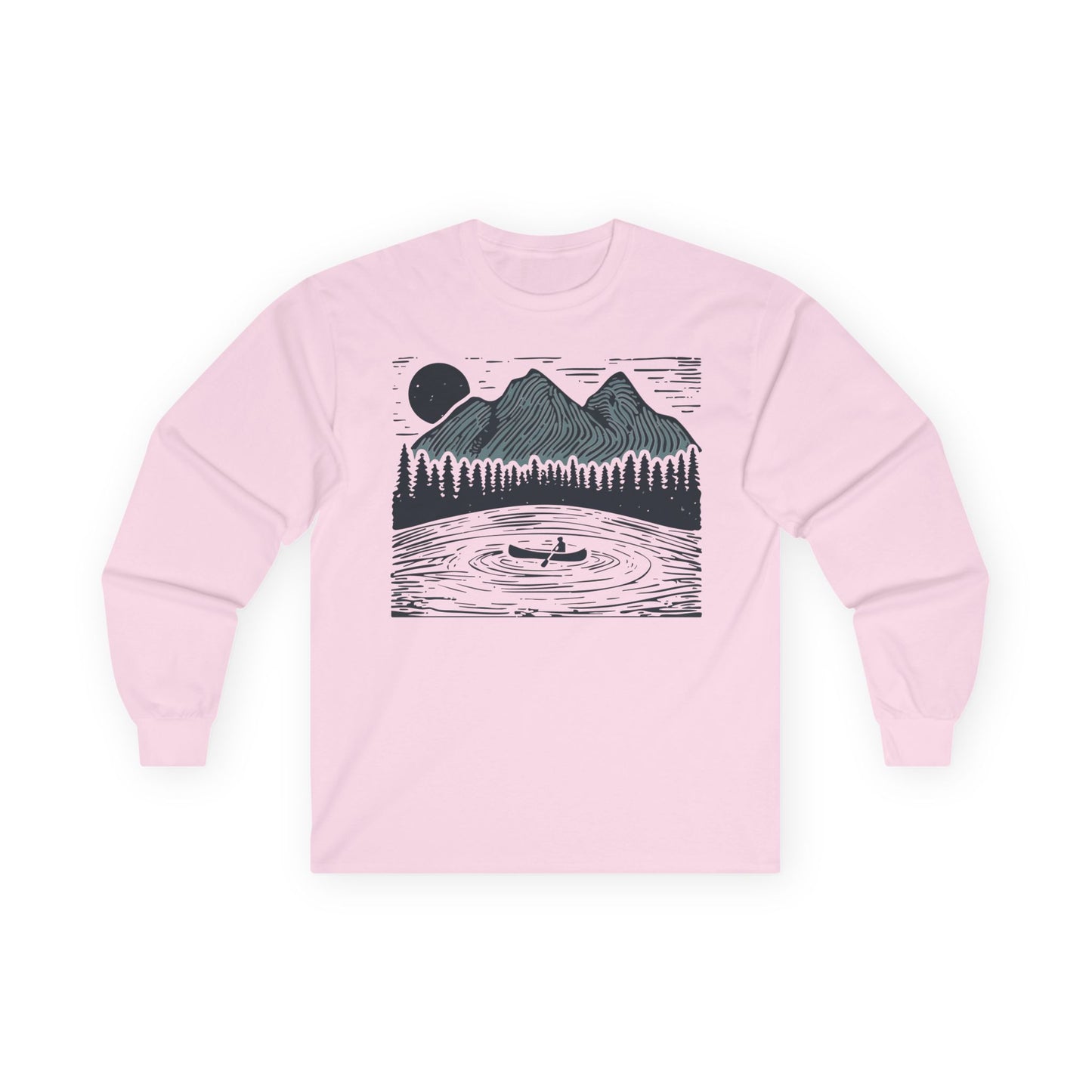 Mountain Lake Long Sleeve Shirt - Canoe Adventure Tee