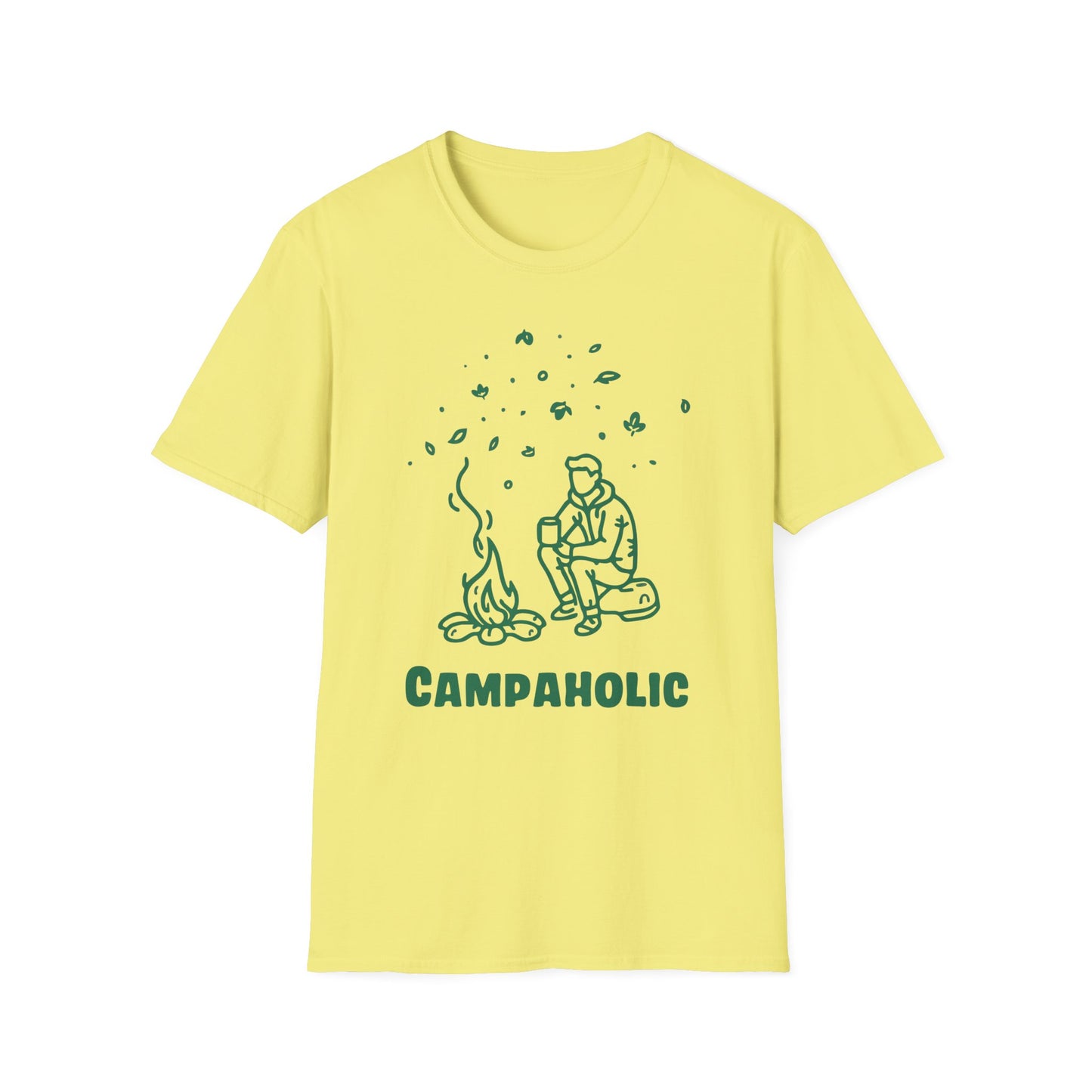 Campaholic – Funny Camping & Coffee Lover T-Shirt