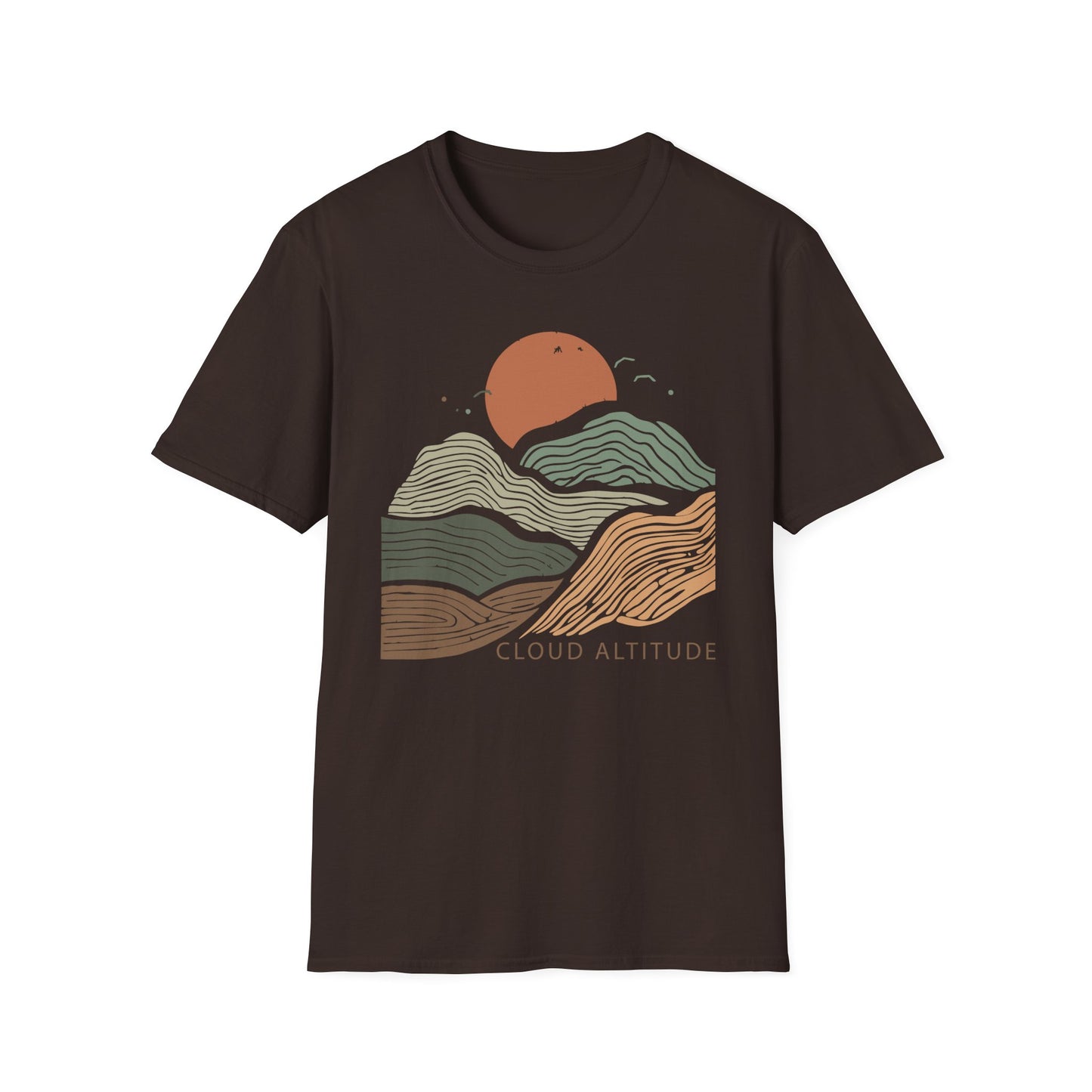 Cloud Altitude – Minimal Abstract Mountain T-Shirt