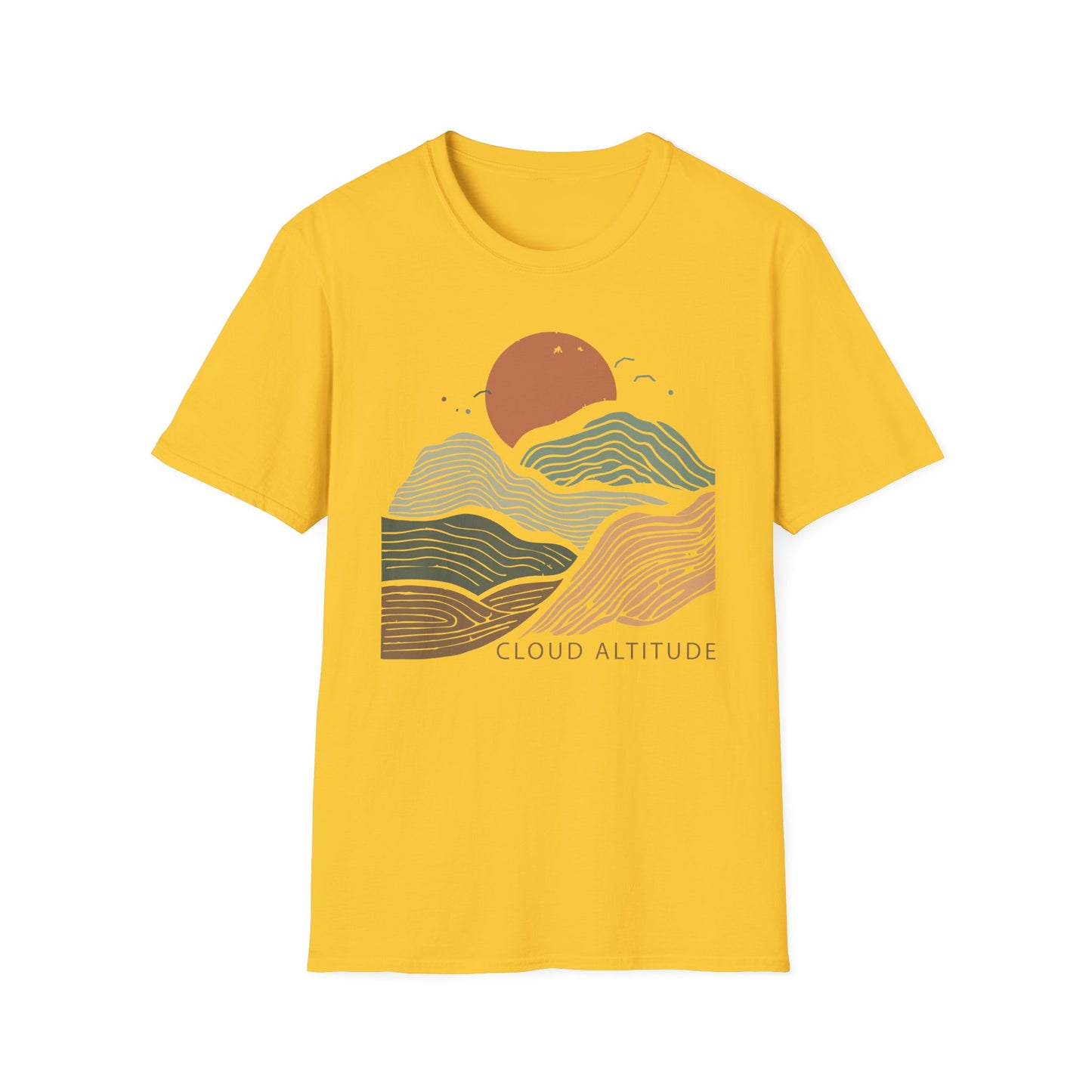 Cloud Altitude – Minimal Abstract Mountain T-Shirt