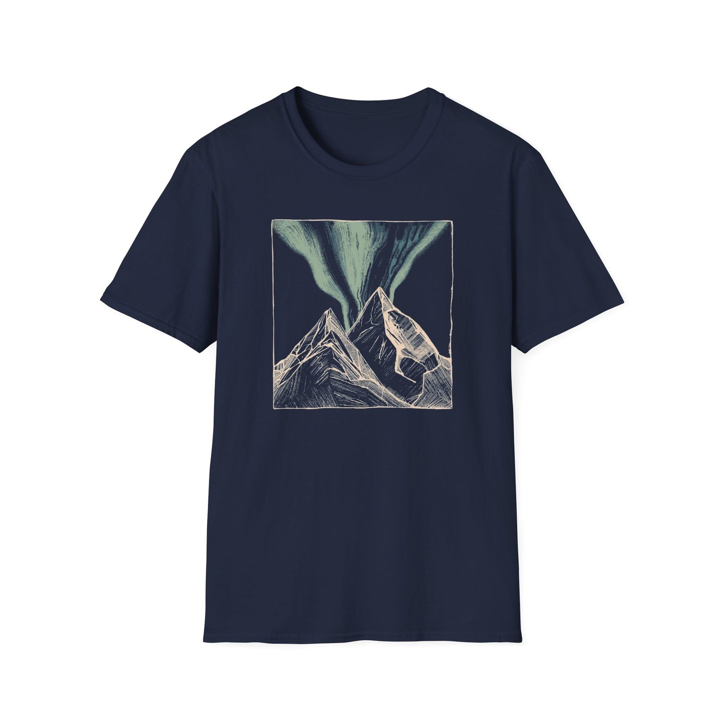 Mountain Aurora Borealis Camping T-Shirt