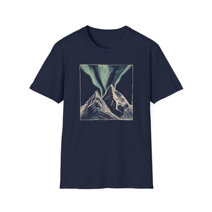 Mountain Aurora Borealis Camping T-Shirt
