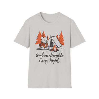 'Un-bear-lievable Camp Nights' Camping T-Shirt