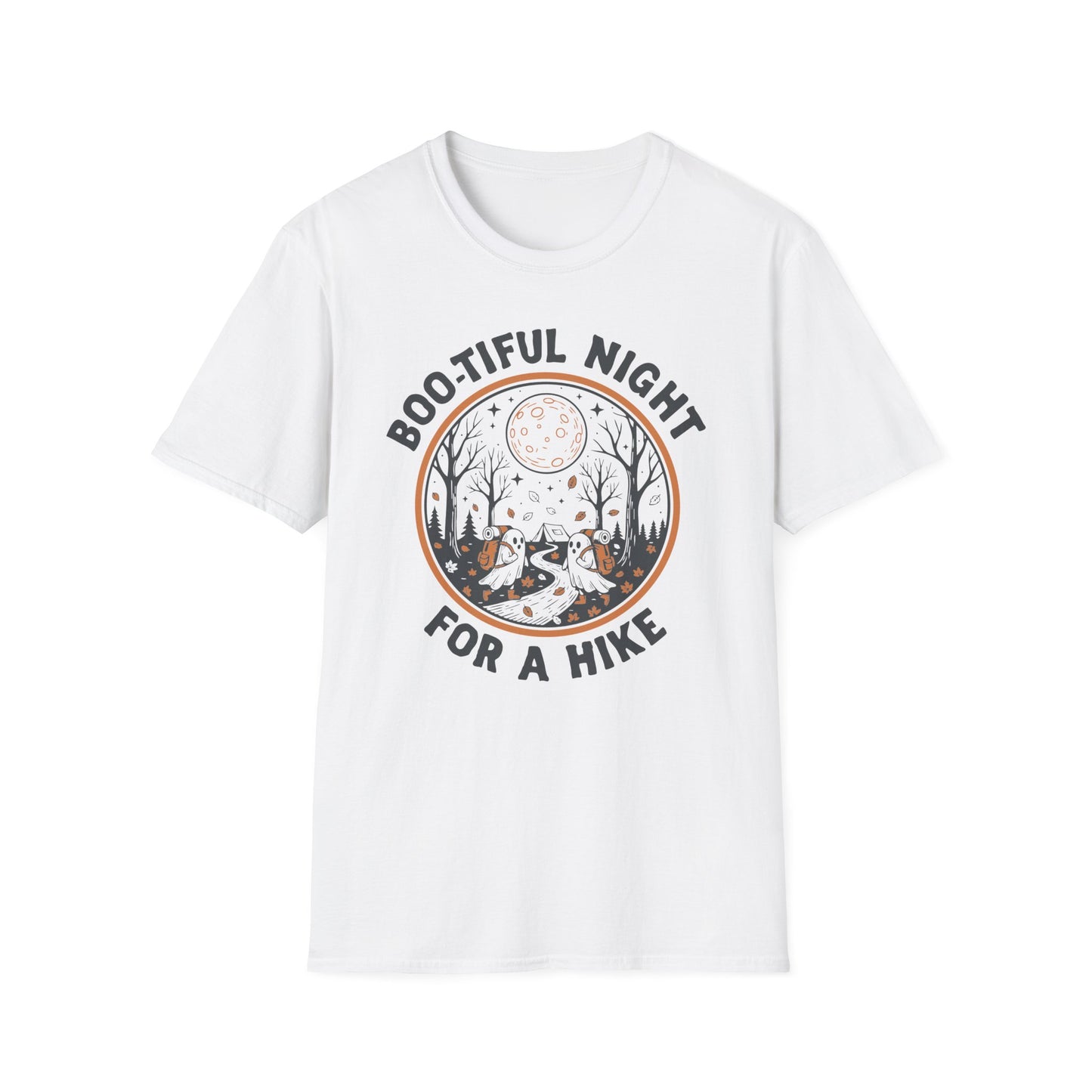 'Boo-tiful Night for a Hike' – Halloween Camping T-Shirt