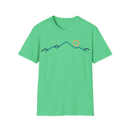 Minimalist Mountain Line Art T-Shirt